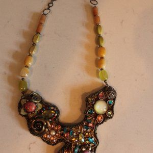 Jeweled statement necklace